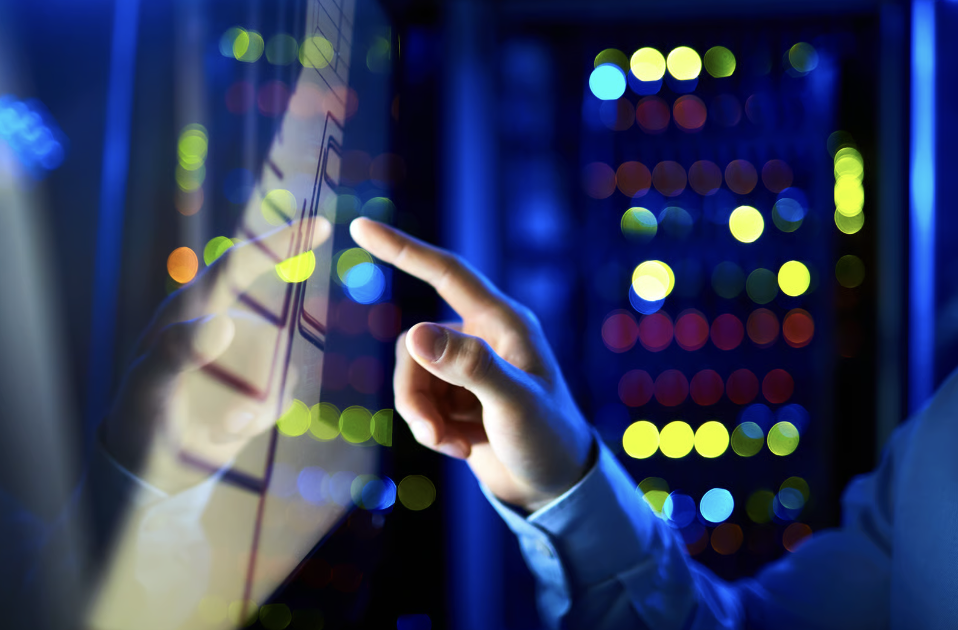 Engineer reviewing live infrastructure data during an assessment