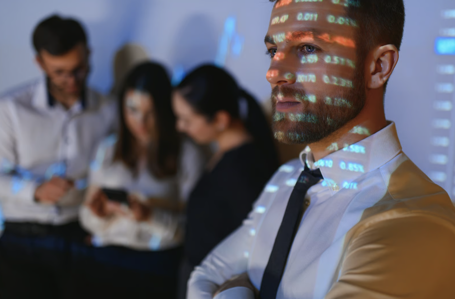 Security data overlaid on a monitored workplace